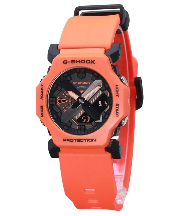 Casio G-Shock Analog Digital Bio-baseret Orange Resin Rem Sort Urskive Quartz GA-2300FL-4A 200M herreur