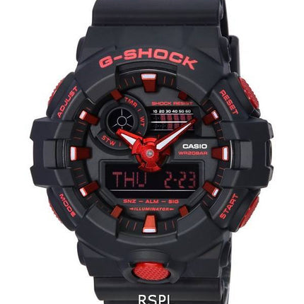 Casio G-Shock X Ignite Red Series Analog Digital Quartz GA-700BNR-1A GA700BNR-1 200M herreur