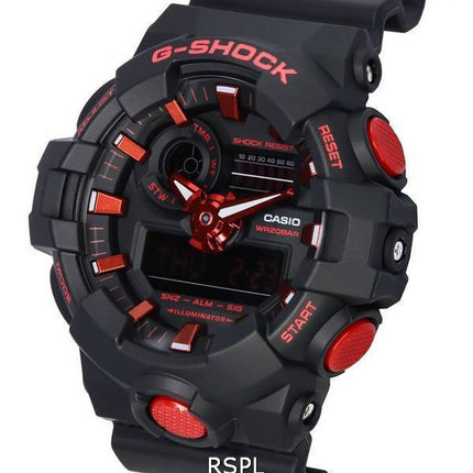 Casio G-Shock X Ignite Red Series Analog Digital Quartz GA-700BNR-1A GA700BNR-1 200M herreur