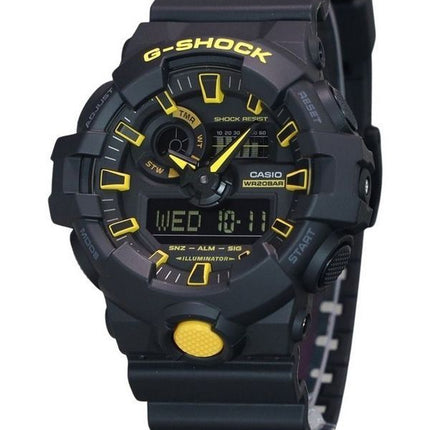 Casio G-Shock Advarsel Gul Analog Digital Resin-rem Sort Urskive Quartz GA-700CY-1A 200M herreur