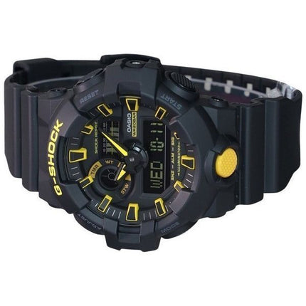 Casio G-Shock Advarsel Gul Analog Digital Resin-rem Sort Urskive Quartz GA-700CY-1A 200M herreur