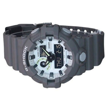 Casio G-Shock Hidden Glow Series Analog Digital Resin Rem Grå Urskive Quartz GA-700HD-8A 200M herreur