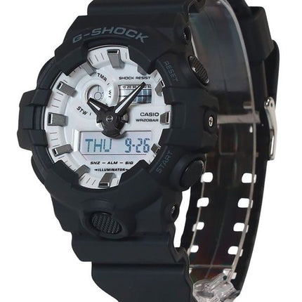 Casio G-Shock Analog Digital Resin Rem White Dial Quartz GA-700WD-1A 200M herreur