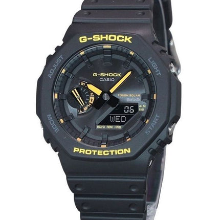 Casio G-Shock Forsigtig Gul Mobil Link Analog Digital Resin Rem Sort Urskive Solar GA-B2100CY-1A 200M herreur