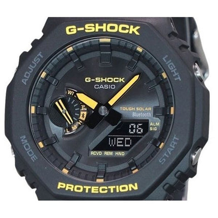 Casio G-Shock Forsigtig Gul Mobil Link Analog Digital Resin Rem Sort Urskive Solar GA-B2100CY-1A 200M herreur