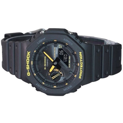 Casio G-Shock Forsigtig Gul Mobil Link Analog Digital Resin Rem Sort Urskive Solar GA-B2100CY-1A 200M herreur