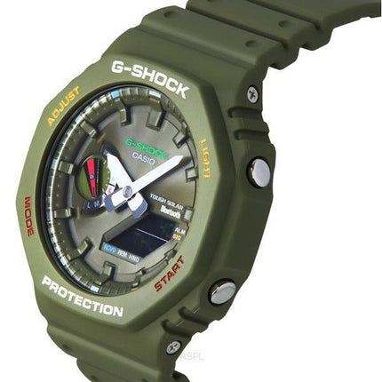 Casio G-Shock Analog Digital Smartphone Link Bluetooth Green Dial Solar GA-B2100FC-3A 200M herreur