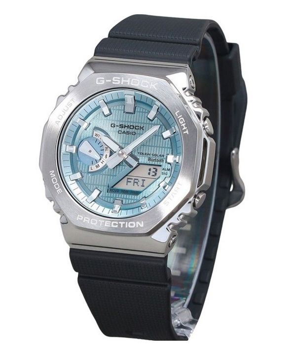 Casio G-Shock G-Steel Analog Digital Smartphone Link Ice Blue Dial Tough Solar GBM-2100A-1A2 200M herreur