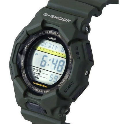 Casio G-Shock digital biobaseret grøn harpiksrem Sort skive Quartz GD-010-3 200M herreur