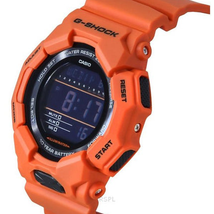 Casio G-Shock digital biobaseret orange harpiksrem Sort skive Quartz GD-010-4 200M herreur