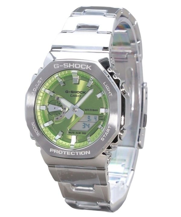 Casio G-Shock G-Steel Analog Digital Green Dial Quartz GM-2110D-3A 200M herreur