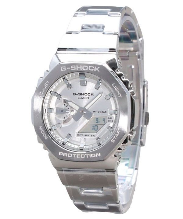 Casio G-Shock G-Steel Analog Digital Silver Dial Quartz GM-2110D-7A 200M herreur