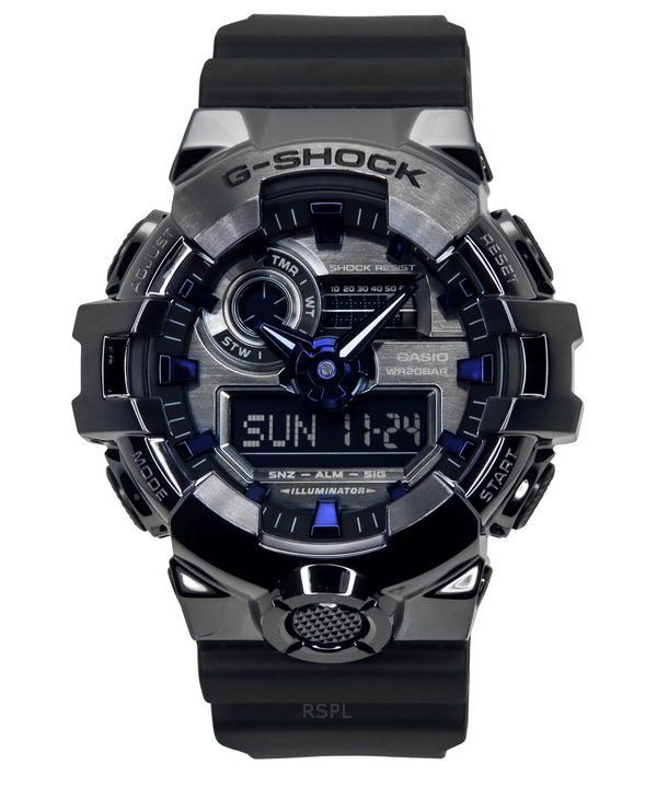 Casio G-Shock G-Steel Analog Digital Resin Rem Grå Urskive Quartz GM-700P-6A 200M herreur