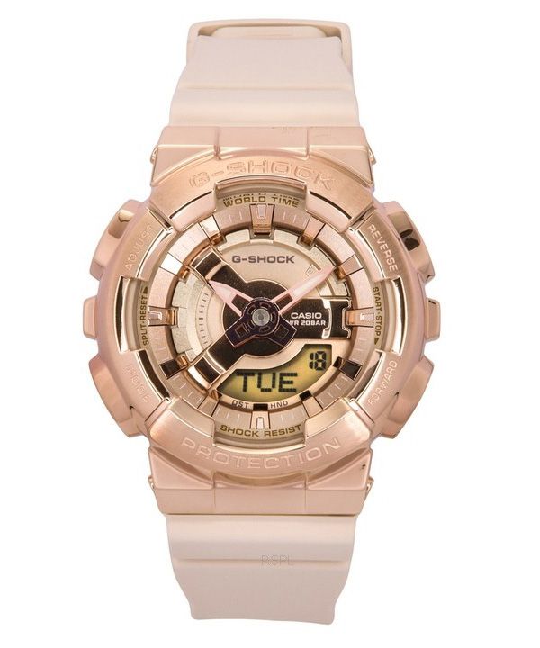 Casio G-Shock Analog Digital Resin-rem Rose Gold Tone Quartz GM-S110PG-4A 200 dameur