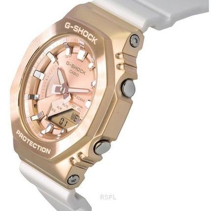 Casio G-Shock Analog Digital Bio-baseret harpiksrem Rose Guld Urskive Quartz GM-S2100CW-7A 200M dameur