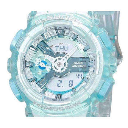 Casio G-Shock Analog Digital Virtual Worlds Gennemskinnelig Lyseblå Flerfarvet Urskive Quartz GMA-S110VW-2A 200M Dameur