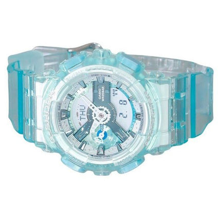 Casio G-Shock Analog Digital Virtual Worlds Gennemskinnelig Lyseblå Flerfarvet Urskive Quartz GMA-S110VW-2A 200M Dameur