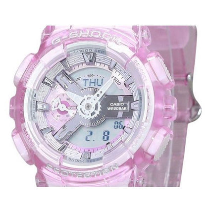 Casio G-Shock Analog Digital Virtual Worlds Translucent Pink Multicolor Urskive Quartz GMA-S110VW-4A 200M dameur