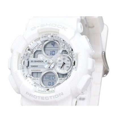 Casio G-Shock Analog Digital Bio Baseret Hvid Resin Rem Sølv Urskive Quartz GMA-S140VA-7A 200M Dameur