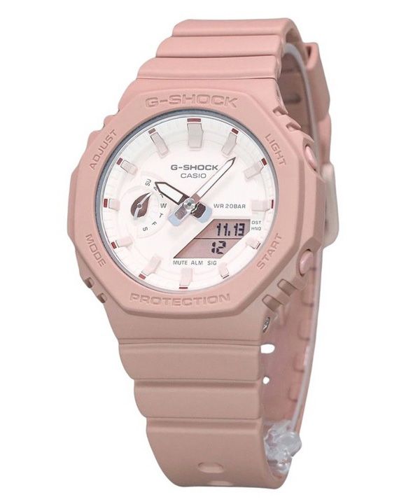 Casio G-Shock Nature&#39,s Color Series Analog Digital Bio-baseret harpiksrem Pink Urskive Quartz GMA-S2100NC-4A2 200M dameur