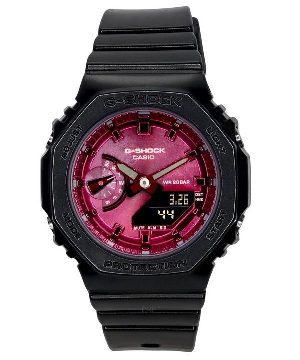 Casio G-Shock Analog Digital Resin Rem Burgundy Dial Quartz GMA-S2100RB-1A 200M dameur