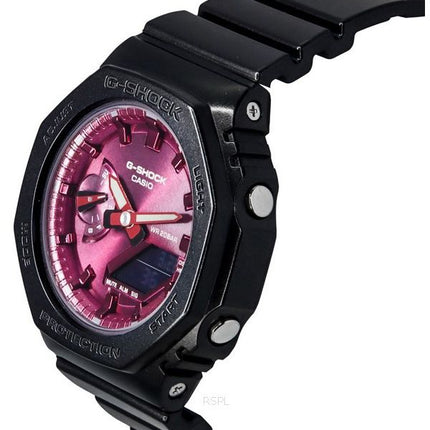 Casio G-Shock Analog Digital Resin Rem Burgundy Dial Quartz GMA-S2100RB-1A 200M dameur