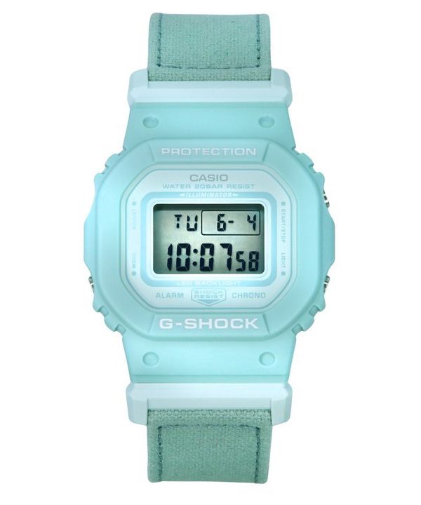 Casio G-Shock Digital Organic Blue Cloth Rem Biobaseret Resin Quartz GMD-S5600CT-3 200M dameur