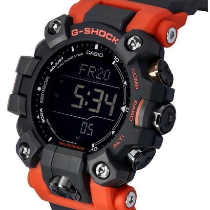 Casio G-Shock Mudman Master Of G-Land Digital Orange And Black Resin Strap Solar GW-9500-1A4 200M herreur