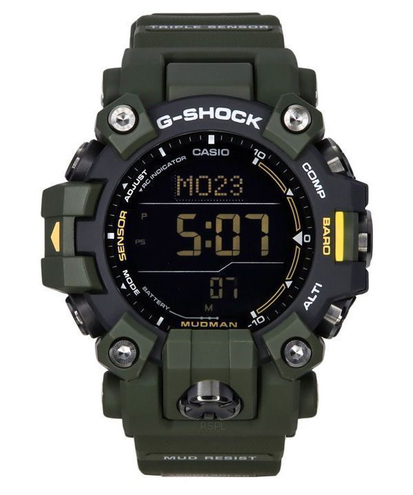 Casio G-Shock Mudman Master Of G-Land Digital Green Resin Strap Solar GW-9500-3 200M herreur