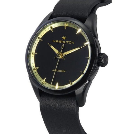 Hamilton Jazzmaster Læderrem Sort Urskive Automatisk H32255730 Unisex Ur