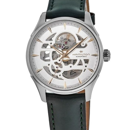 Hamilton Jazzmaster Skeleton Læderrem White Dial Automatisk H42535810 Herreur