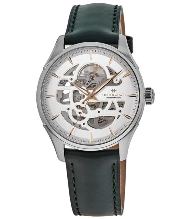 Hamilton Jazzmaster Skeleton Læderrem White Dial Automatisk H42535810 Herreur