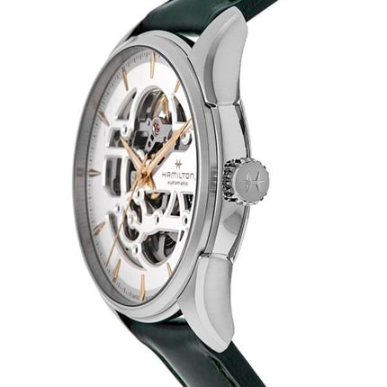 Hamilton Jazzmaster Skeleton Læderrem White Dial Automatisk H42535810 Herreur