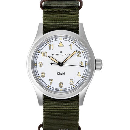 Hamilton Khaki Field Tekstilrem White Dial Quartz H69401910 Unisex Ur