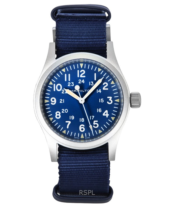 Hamilton Khaki Field Tekstilrem Blue Dial Automatisk H69439940 Herreur