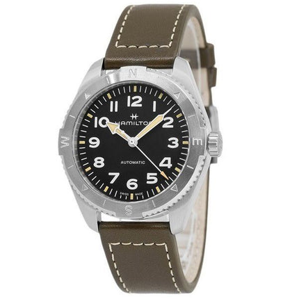 Hamilton Khaki Field Expedition Læderrem Sort Urskive Automatisk H70315830 100M herreur