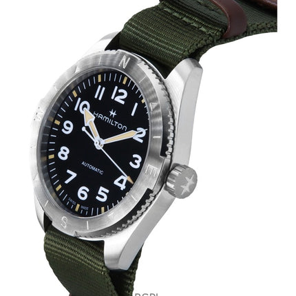 Hamilton Khaki Field Expedition Tekstilrem Sort Urskive Automatisk H70315931 100M unisex ur