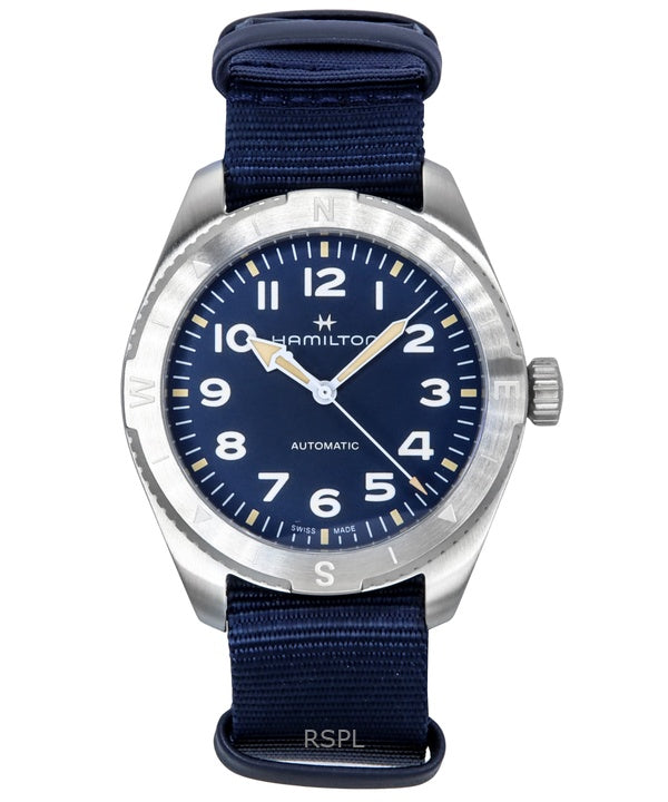 Hamilton Khaki Field Expedition Tekstilrem Blue Dial Automatisk H70315940 100M unisex ur