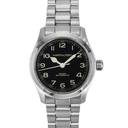 Hamilton Khaki Field Murph rustfrit stål sort skive automatisk H70405130 100M herreur