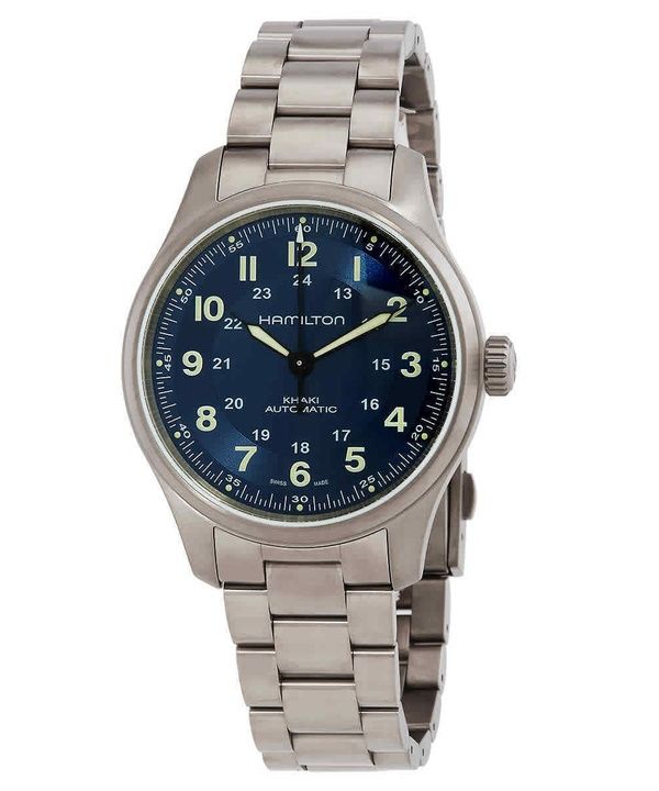 Hamilton Khaki Field Titanium Blue Dial Automatisk H70545140 100M herreur