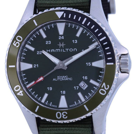 Hamilton Khaki Navy Scuba Green Dial Automatisk H82375961 100M herreur