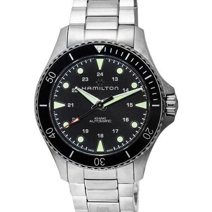 Hamilton Khaki Navy Scuba Black Dial Automatisk dykker H82515130 300M herreur