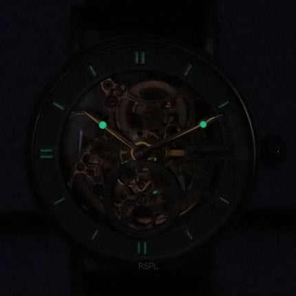 Ingersoll The Herald Læderrem Rose Gold Skeleton Dial Automatisk I00401B herreur