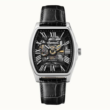 Ingersoll The California Læderrem Skeleton Black Dial Automatisk I14202 herreur