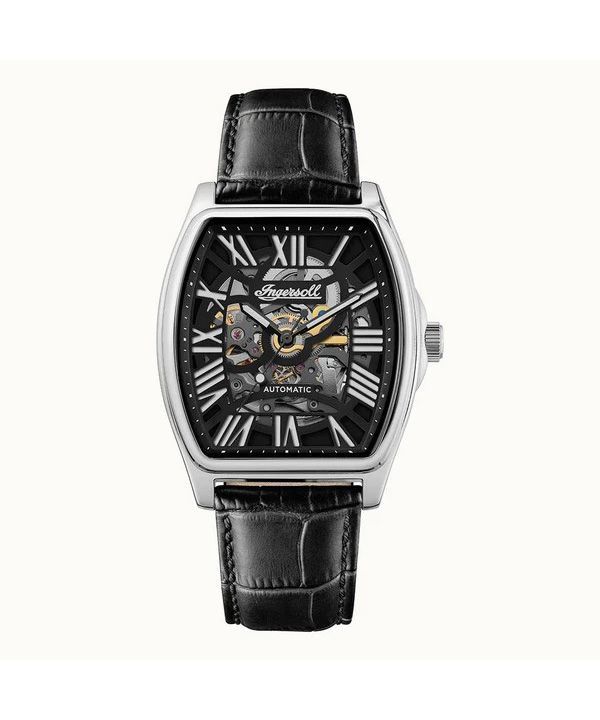 Ingersoll The California Læderrem Skeleton Black Dial Automatisk I14202 herreur