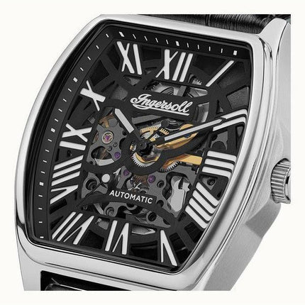 Ingersoll The California Læderrem Skeleton Black Dial Automatisk I14202 herreur