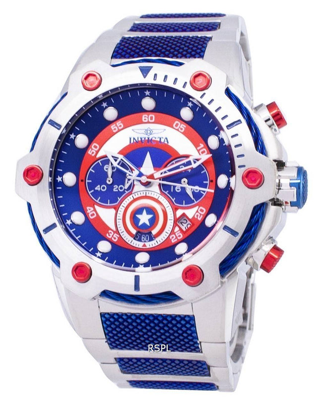 Invicta Marvel 25780 Captain America Limited Edition Chronograph Quartz Herreur