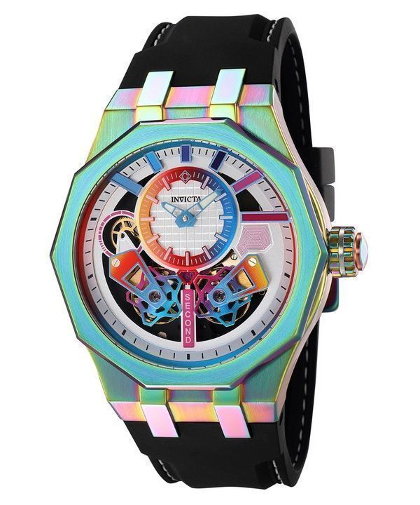 Invicta Specialty Silikonerem Multicolor Urskive Automatisk 43199 100M herreur