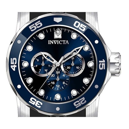 Invicta Pro Diver Scuba GMT Silikonerem Blue Dial Quartz 45722 50M herreur