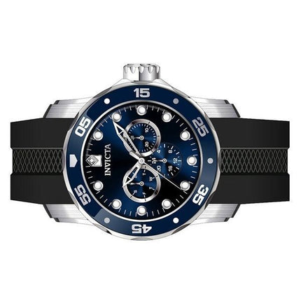 Invicta Pro Diver Scuba GMT Silikonerem Blue Dial Quartz 45722 50M herreur